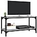 Mobile Tv Grigio Sonoma 80x33x41 Cm Legno Multistrato E Acciaio - Foto miniatura 4