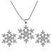 Collana Con Fiocco Di Neve Set Di 3 Parti Silver - Foto miniatura 1