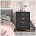 Westerleigh Comò Con 4 Cassetti In Mdf Nero - Foto miniatura 4