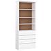 Libreria Con Cassetti Alta Bianca 77x35x186,5 Cm Massello Pino - Foto miniatura 1