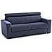 Divano Letto Aida, Divano A 2 Posti Large, 100% Made In Italy, Sofà Soggiorno Con Apertura Girevole, Con Poggiatesta Regolabili E Braccioli Slim, Cm 180x95h85, Blu - Foto miniatura 4