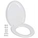 Copriwater Bagno Universale in Plastica Bianco Chiusura Rallentata Soft 44x37x7 - Foto miniatura 2