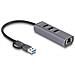 DeLOCK Hub USB 5 Gbps a 3 porte + LAN Gigabit con connettore USB Type-C o USB Tipo-A in contenitore metallico - Foto miniatura 3