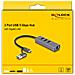 DeLOCK Hub USB 5 Gbps a 3 porte + LAN Gigabit con connettore USB Type-C o USB Tipo-A in contenitore metallico - Foto miniatura 4