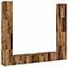 Mobili Tv A Parete 6 Pz Legno Vecchio Legno Multistrato - Foto miniatura 2