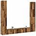 Mobili Tv A Parete 6 Pz Legno Vecchio Legno Multistrato - Foto miniatura 1