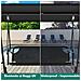 Dondolo Da Giardino 3 Posti Con Tettuccio Parasole Regolabile 172x110x155cm Nero - Foto miniatura 3