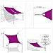 Vela Parasole Rossa 2x2x2 m 100% Poliestere Oxford - Foto miniatura 4