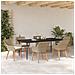 Set da Pranzo da Giardino da 7 Pezzi Rattan Polietilene Beige - Foto miniatura 4