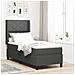 letto con rete a doghe e materasso LED grigio scuro 90x190 cm in tessuto - Foto miniatura 2