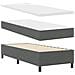 letto con rete a doghe e materasso LED grigio scuro 90x190 cm in tessuto - Foto miniatura 6
