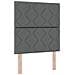 letto con rete a doghe e materasso LED grigio scuro 90x190 cm in tessuto - Foto miniatura 7