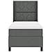 letto con rete a doghe e materasso LED grigio scuro 90x190 cm in tessuto - Foto miniatura 8