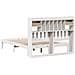 Letto Libreria senza Materasso Bianco 150x200 cm Legno di Pino - Foto miniatura 6