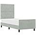 Struttura Letto in Velluto Grigio Chiaro 80x200 cm - Foto miniatura 1