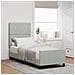Struttura Letto in Velluto Grigio Chiaro 80x200 cm - Foto miniatura 2