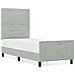 Struttura Letto in Velluto Grigio Chiaro 80x200 cm - Foto miniatura 4