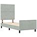 Struttura Letto in Velluto Grigio Chiaro 80x200 cm - Foto miniatura 6