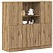 Set di Mobili da Cucina 3 pz Rovere Marrone in Truciolato - Foto miniatura 2