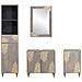 Set di mobili per il bagno 4 pcs Grigio 62 x 33 x 58 cm - Foto miniatura 7