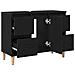 Mobiletto lavabo Rovere nero 80x33x60 cm Legno ingegnerizzato - Foto miniatura 5