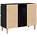 Mobiletto lavabo Rovere nero 80x33x60 cm Legno ingegnerizzato - Foto miniatura 6