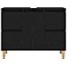 Mobiletto lavabo Rovere nero 80x33x60 cm Legno ingegnerizzato - Foto miniatura 7