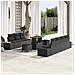 Set Divano da Giardino con cuscino 10 pcs Nero 90 x 55 x 71 cm - Foto miniatura 2