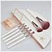 Set Di 7 Pennelli Da Trucco Moon Round White Gold Deep Purple Pink - Strumenti Di Bellezza Per Principianti - Foto miniatura 4