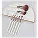 Set Di 7 Pennelli Da Trucco Moon Round White Gold Deep Purple Pink - Strumenti Di Bellezza Per Principianti - Foto miniatura 5