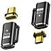 Adattatore Magnetico Usb-c Femmina A Usb-c Maschio, Ricarica Magnetica 240w Black - Foto miniatura 3