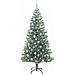Albero di Natale Artificiale Imbiancato con Luci LED 210 cm - Foto miniatura 4
