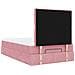 Struttura Letto Pouf con Materassi Rosa 120x190 cm Velluto - Foto miniatura 9