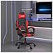 Sedia da Gaming Girevole Nera e Rossa in Similpelle - Foto miniatura 2