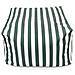 Positano Pouf Da Esterno A Righe Verdi Idrorepellente - 55x65x35 Cm - Foto miniatura 1