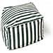 Positano Pouf Da Esterno A Righe Verdi Idrorepellente - 55x65x35 Cm - Foto miniatura 5
