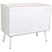 Mobile Base In Legno Bianco E Rete 80x38x67h - Foto miniatura 4