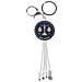 Cavo Usb 3 In 1 Micro-usb / Usb-c / Lightning Design Portachiavi Astrologia Bilancia, Bianco - Foto miniatura 1