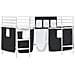 Struttura del Letto Loft per Bambini con Tendine Bianco e Nero - Foto miniatura 4