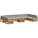 Set divani con cuscino 11 pcs Grigio Naturale e Chiaro - Foto miniatura 1