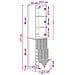 Set di armadi 2 pcs Legno antico 33 x 34,5 x 87 cm - Foto miniatura 8