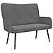 Sofa a Due Posti Grigio scuro 115 x 61 x 87 cm Velluto - Foto miniatura 1