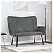 Sofa a Due Posti Grigio scuro 115 x 61 x 87 cm Velluto - Foto miniatura 2