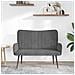 Sofa a Due Posti Grigio scuro 115 x 61 x 87 cm Velluto - Foto miniatura 3