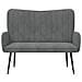 Sofa a Due Posti Grigio scuro 115 x 61 x 87 cm Velluto - Foto miniatura 4