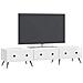 Mobile TV Bianco Lucido 147 x 34,5 x 30 cm Legno ingegnerizzato - Foto miniatura 2