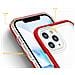 Trasparente Custodia 3 In 1 Per Iphone 11 Pro Max Con Cornice, Rosso Gelato. - Foto miniatura 1