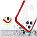 Trasparente Custodia 3 In 1 Per Iphone 11 Pro Max Con Cornice, Rosso Gelato. - Foto miniatura 4