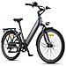 P275 SE E?bike da città 250W, sensore di coppia intelligente, batteria rimovibile 36V 13Ah, sospensione anteriore, cambio Shimano 7 velocità, adatta per pendolarismo, Grigio - Foto miniatura 1