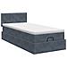 Letto ottomano con materasso Grigio Scuro 90 x 200 cm Velluto - Foto miniatura 8